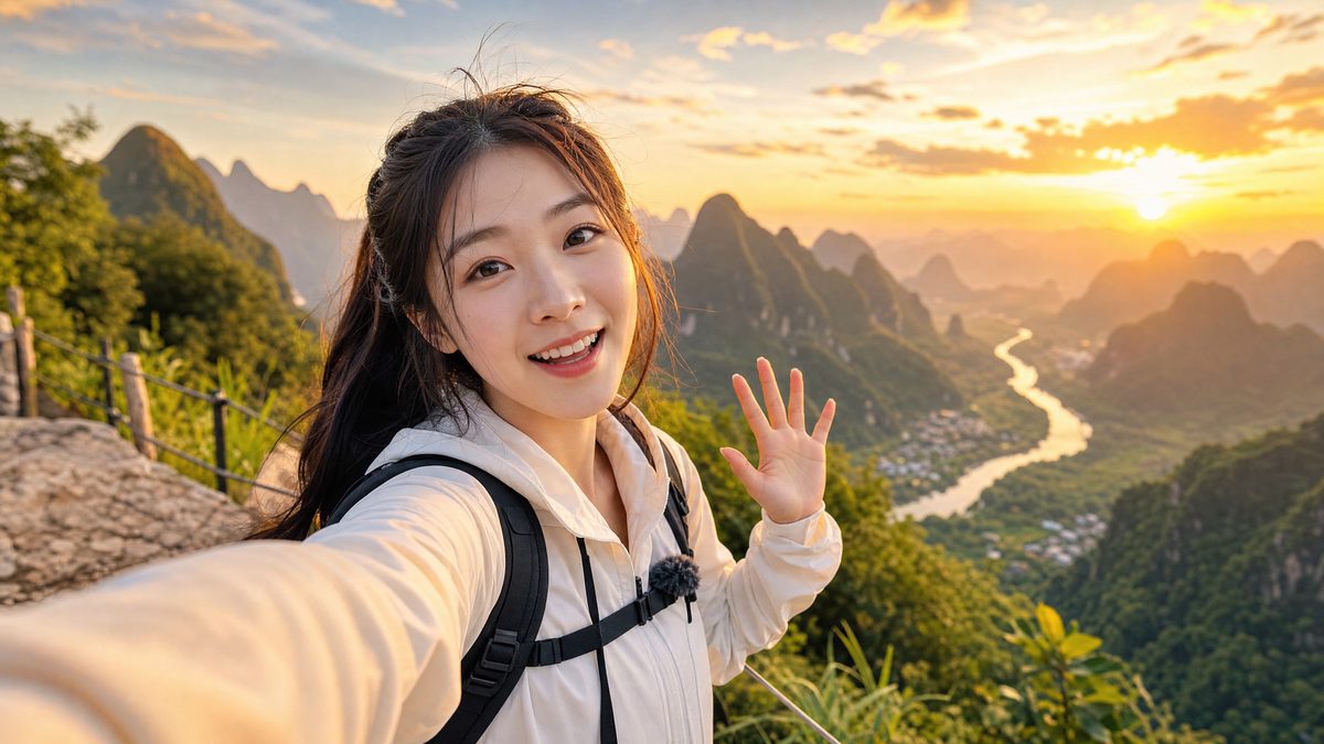 高清视频桂林山水旅行vlog生活视频分享
